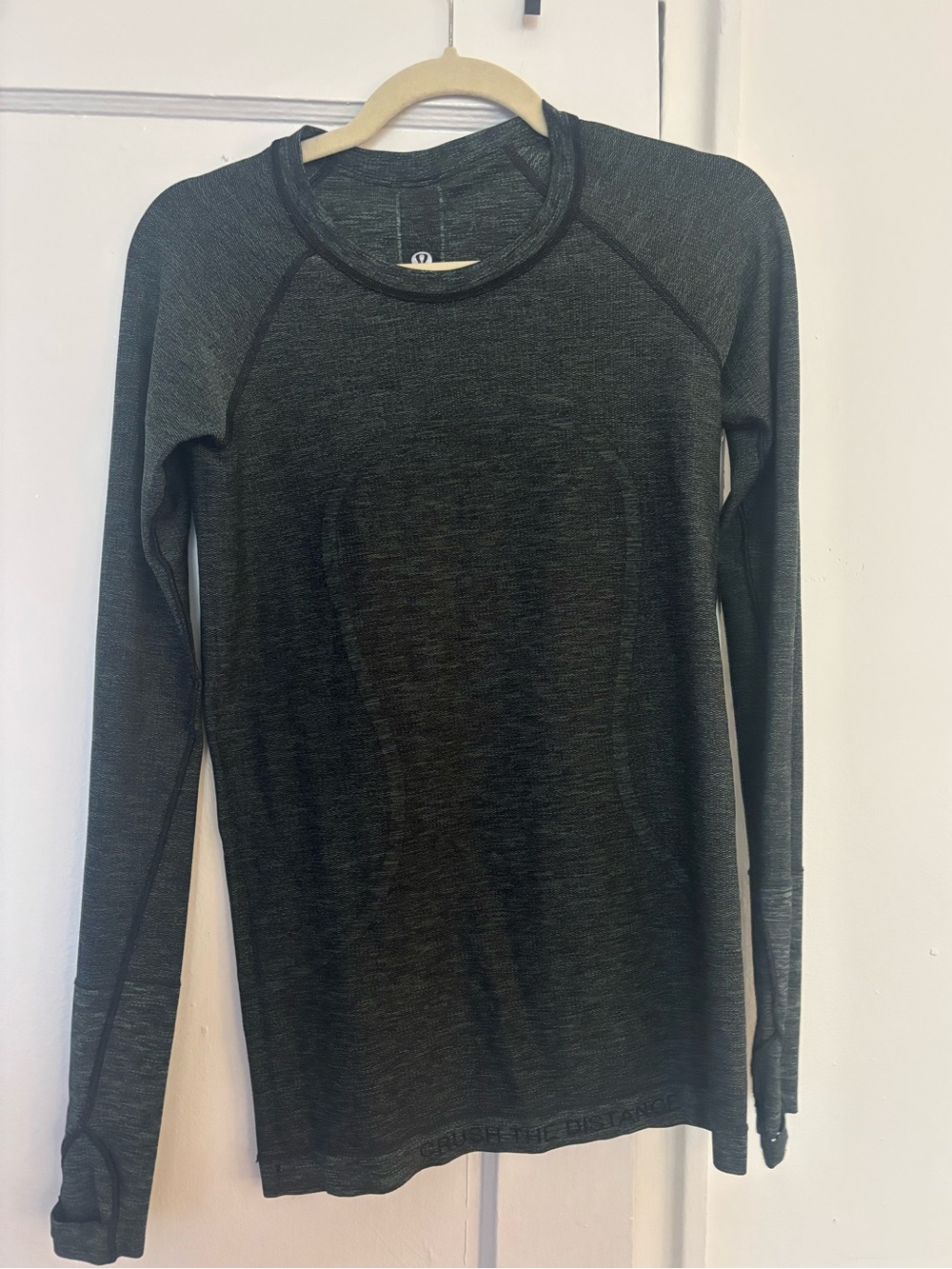 forest green lulu long sleeve performance top
